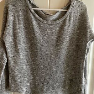 Grey crop sweater